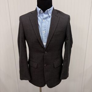 Jos. A. Bank 1905 37R Brown Glen Check 100% Wool 2-Button Dual-Vent Sports Coat